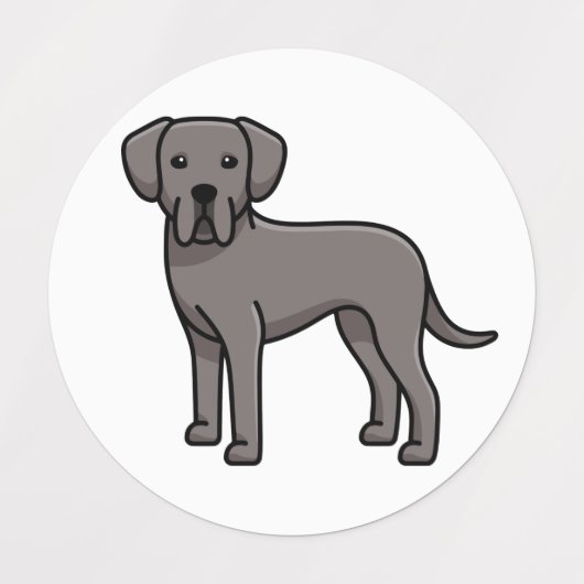 Deense dog labels (Design 2)