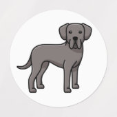 Deense dog labels (Design 1)