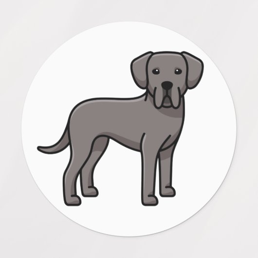 Deense dog labels (Design 1)