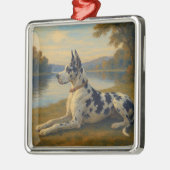 Deense dog metalen ornament (Links)