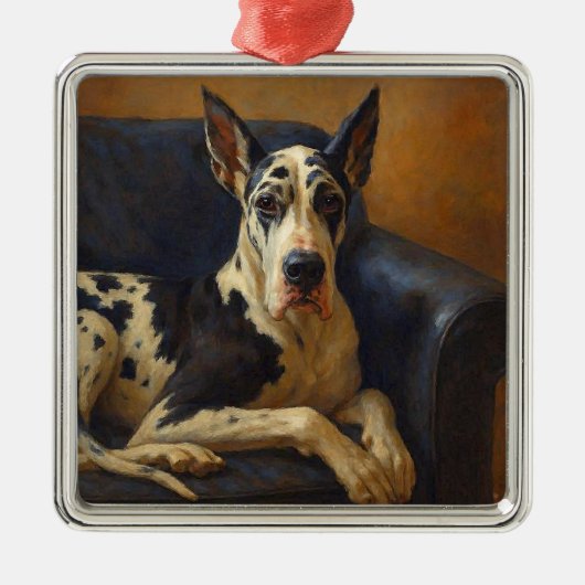 Deense Dog Metalen Ornament (Voorkant)