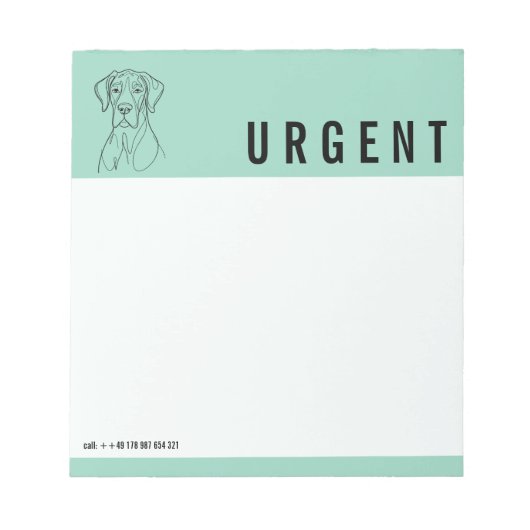 Deense dog notitieblok (Voorkant)