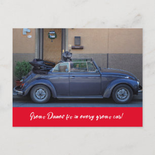 Deense dog past in een Kever Briefkaart