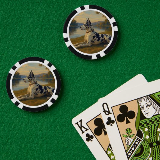 Deense dog poker chips (Pokertafel (Dubbel))