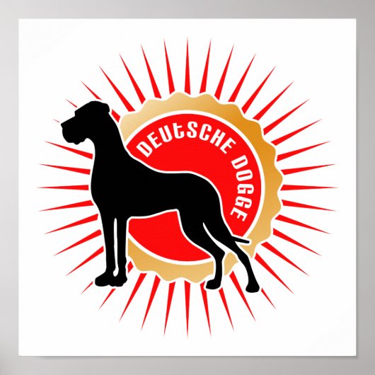 Deense dog poster (Voorkant)