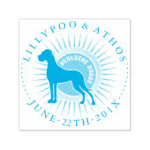 Deense Dog Postzegels Zelfinktende Stempel (Design)
