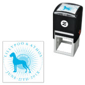 Deense Dog Postzegels Zelfinktende Stempel (In situ)