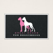 Deense dog puur visitekaartje (Voorkant)