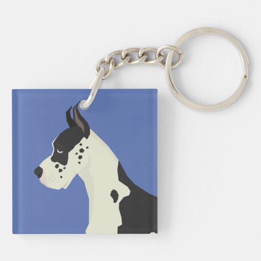 Deense dog sleutelhanger (Achterkant)