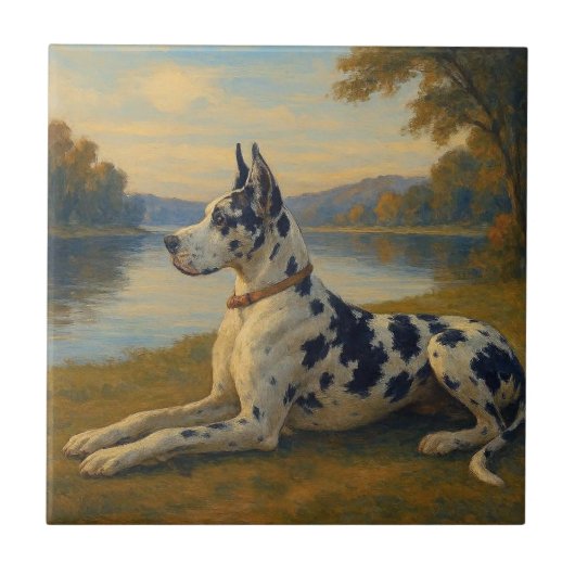Deense dog tegeltje (Voorkant)
