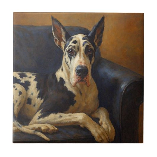 Deense Dog Tegeltje (Voorkant)