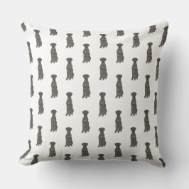 Deense Dog (Zwart) Kussen
