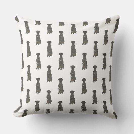 Deense Dog (Zwart) Kussen (Voorkant)