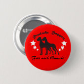 Deense Doggen Ronde Button 5,7 Cm (Voorkant /achterkant)