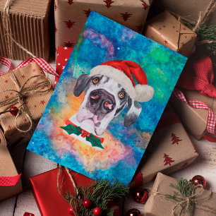 Deense Dogras Kerstmis Feestdagenkaart