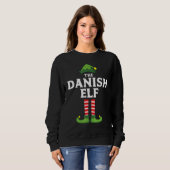 Deense Elf Matching Family Group Kerstmis Pajama Trui (Voorkant volledig)