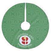 Deense engel kerstvlag gepersonaliseerd kerstboom rok (Voorkant)