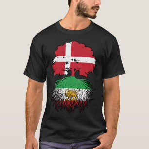 Deense Gekweekte Iraanse Wortels Leeuw en Zon T-shirt