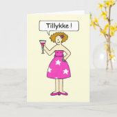 Deense Gelukwensen, Tillykke! Kaart (Gele Bloem)