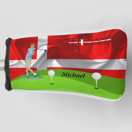 Deense golfer golfheadcover (Voorkant)