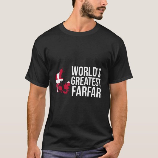 Deense grootvader Farfar Denemarken vlag T-shirt (Voorkant)