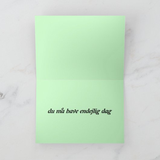 Deense Happy Birthday Kaart (Binnen)