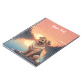 Deense herder bij het meer notitieboek (Linkerzijde)