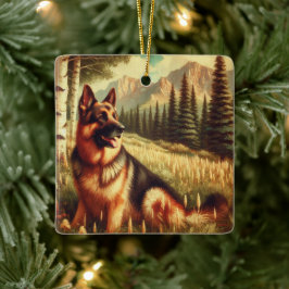 Deense herder keramisch ornament