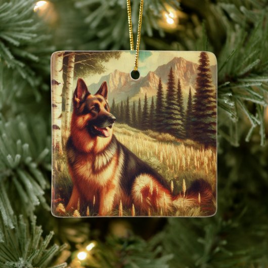 Deense herder keramisch ornament (Boom)