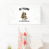 Deense herder & Kerstmis, Grappig hondenontwerp vo Spandoek (Insitu)