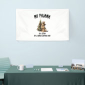 Deense herder & Kerstmis, Grappig hondenontwerp vo Spandoek (Beurs)