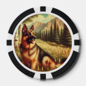 Deense herder poker chips (Voorkant)