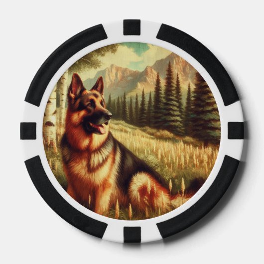 Deense herder poker chips (Voorkant)