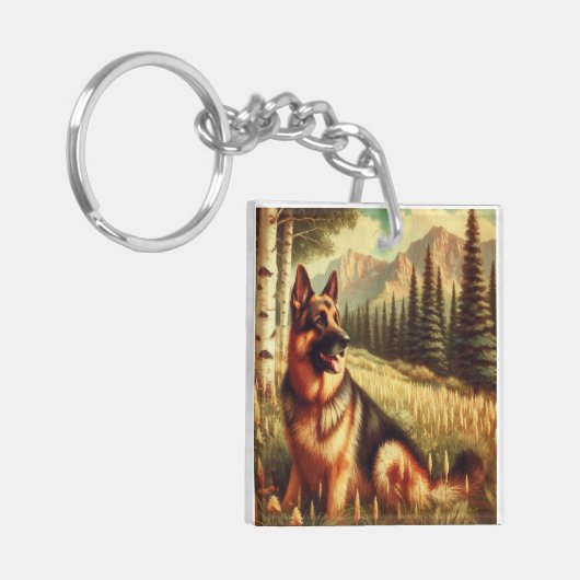 Deense herder sleutelhanger (Voorkant Links)