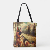 Deense herder tote bag (Achterkant)