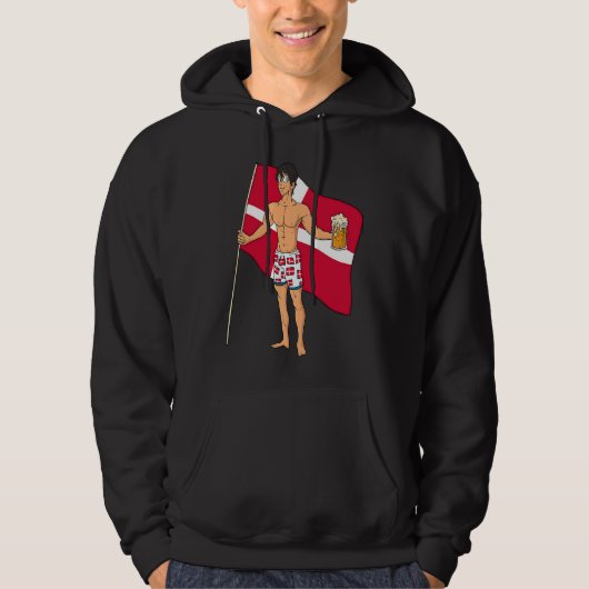 Deense hete jongen hoodie (Voorkant)
