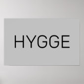 Deense Hygge Zwart en Grijs Poster (Voorkant)