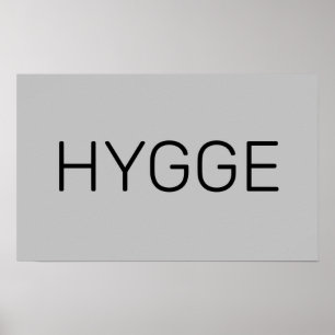 Deense Hygge Zwart en Grijs Poster