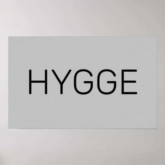 Deense Hygge Zwart en Grijs Poster (Voorkant)