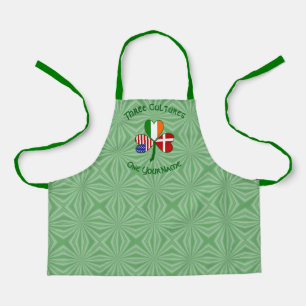 Deense Iers Amerikaanse Vlag Shamrock Schort