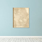 Deense kaart door Arrowsmith Canvas Afdruk (Insitu (Houten vloer))