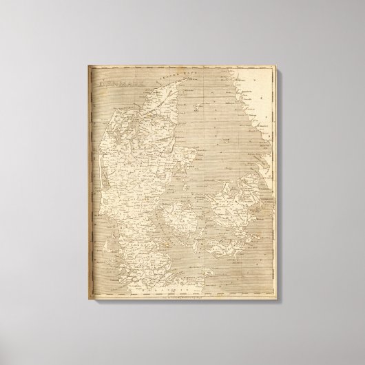 Deense kaart door Arrowsmith Canvas Afdruk (Voorkant)