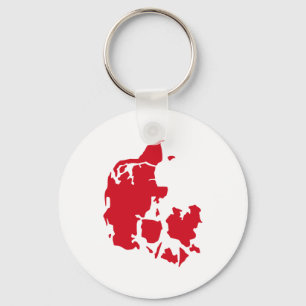 Deense kaart sleutelhanger