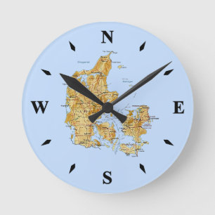 Deense kaartklok ronde klok