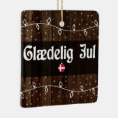 Deense kerst met pretje, Glædelig jul Rustic Style Keramisch Ornament (Rechts)
