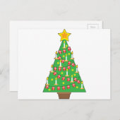 Deense kerstboom feestdagenkaart (Voorkant / Achterkant)