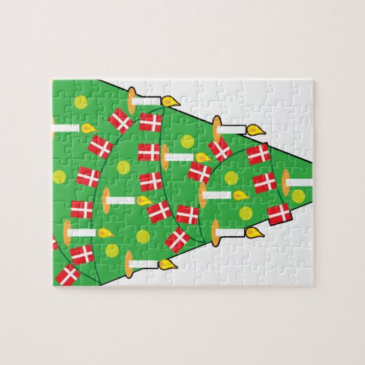 Deense kerstboom legpuzzel (Horizontaal)
