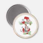 Deense kerstfiguren magneet (Voorkant / Achterkant)