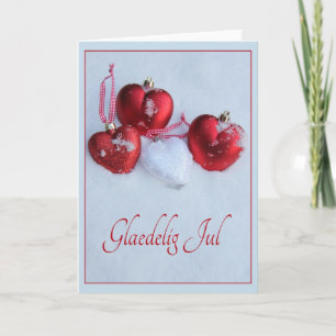 Deense kerstKaart - Glædelig Jul Feestdagen Kaart