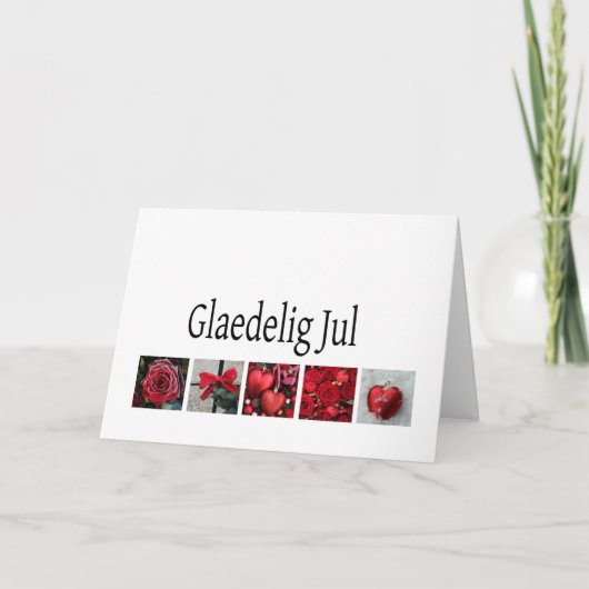 Deense kerstKaart - Glædelig Jul Feestdagen Kaart (Voorkant)